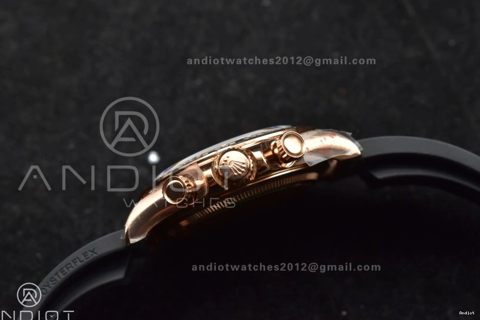 1:1 Edition Black QF Best Oysterflex SH4131 V6 Dial (Weighted) on Strap RG Daytona 126515 Diamonds 0519